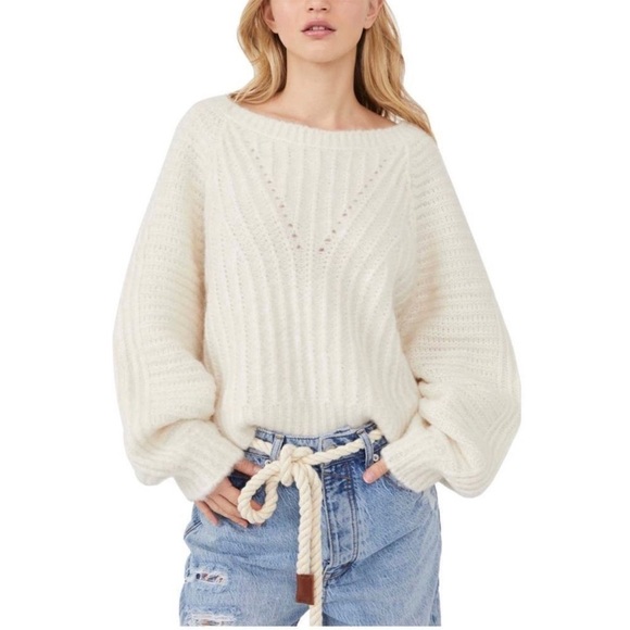 Free People Sweaters - Free People Ivory Carter Sweater